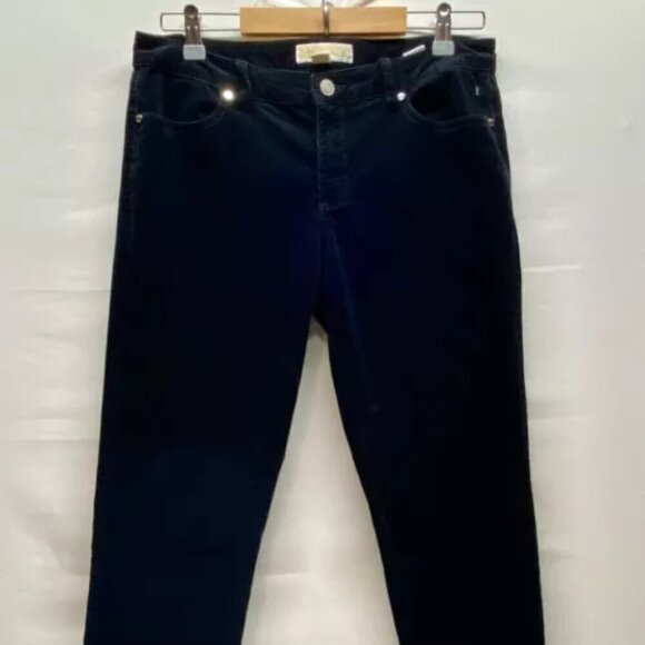 Michael Kors Women’s Corduroy Pants Size 6 Black Stretch Ribbed Soft Pant EUC - Picture 2 of 10